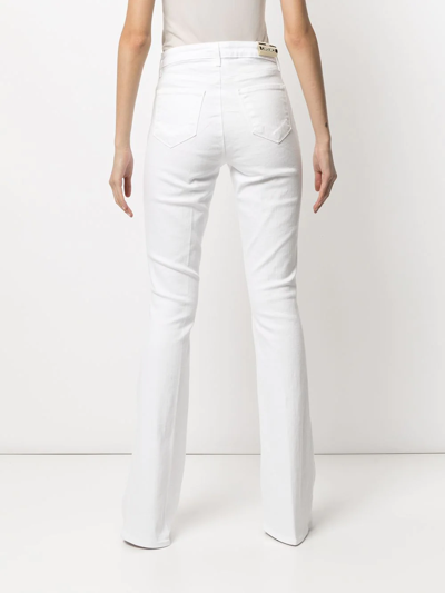 Shop L Agence High-rise Flared Jeans In White