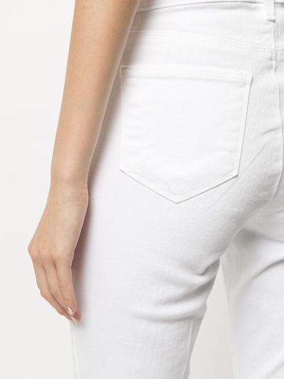 L'agence Marty Ultra High Rise Flare Jeans In White
