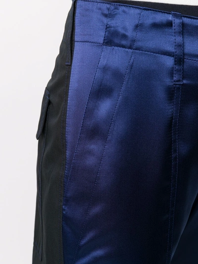 Shop Jejia Cropped Straight Leg Trousers In Blue