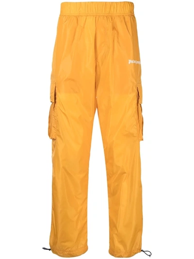 Shop Palm Angels Aftersport Side-stripe Track Pants In Yellow