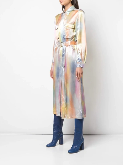 Shop Sies Marjan Belted Shirt Dress In Multicolour