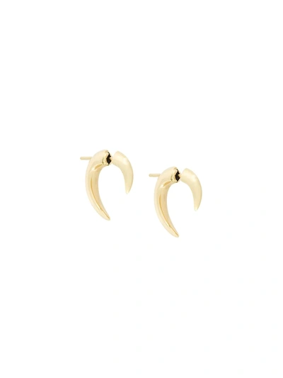 Shop Shaun Leane 18kt Yellow Gold Small Talon Earrings In Metallic