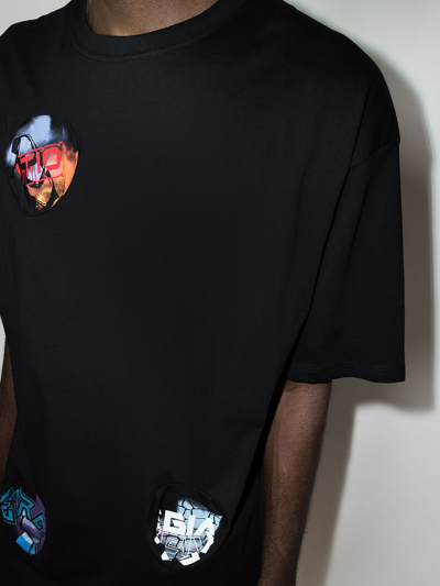 Shop Raf Simons Pocket Holes Oversized T-shirt In Schwarz