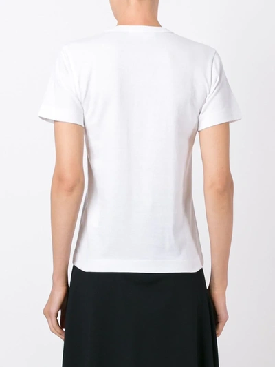 Comme Des Garçons Play Logo Print T-shirt In White