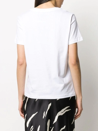 Shop Moschino Milano Logo-print T-shirt In White