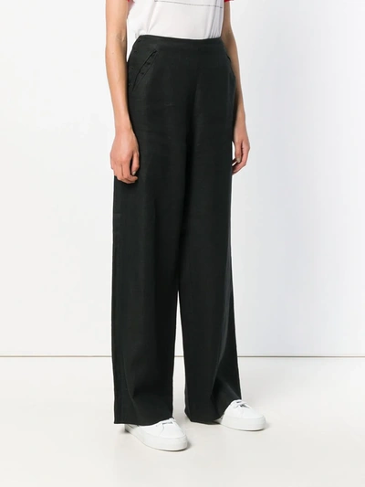 Pre-owned Saint Laurent Palazzo Trousers In Black