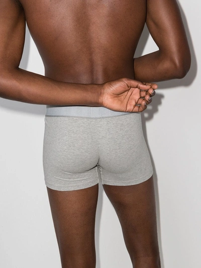 Shop Ermenegildo Zegna Logo-waistband Set Of Two Boxer Shorts In Grey