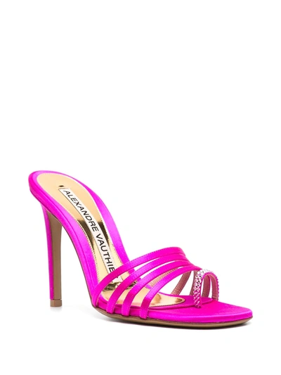 Shop Alexandre Vauthier Heeled Leather Sandals In Pink
