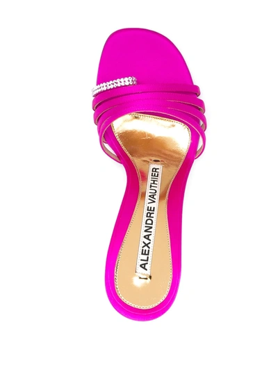 Shop Alexandre Vauthier Heeled Leather Sandals In Pink