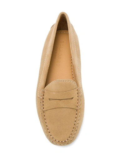 Shop Scarosso Sofia Driving Loafers In Neutrals
