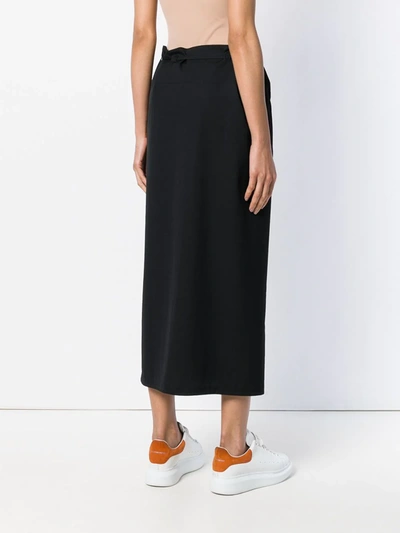 Pre-owned Yohji Yamamoto Vintage Mid-length Pencil Skirt In Black
