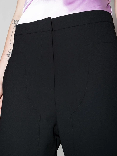 Shop Paris Georgia Crepe Wide-leg Trousers In Black