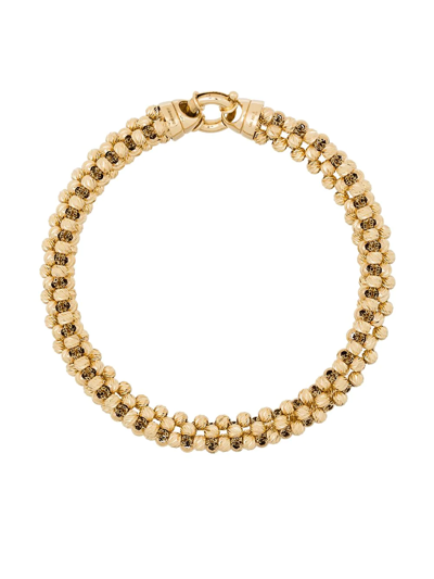 Shop Adina Reyter 14kt Yellow Gold Diamond-cut Chunky-chain Bracelet