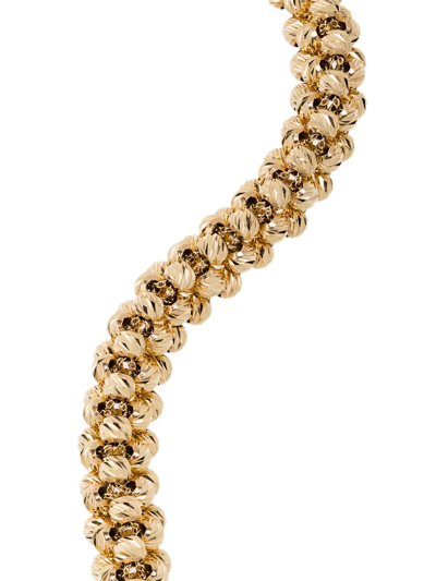 Shop Adina Reyter 14kt Yellow Gold Diamond-cut Chunky-chain Bracelet