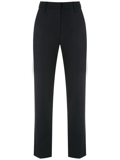 Shop Egrey Cropped Tailored Trousers In Blue