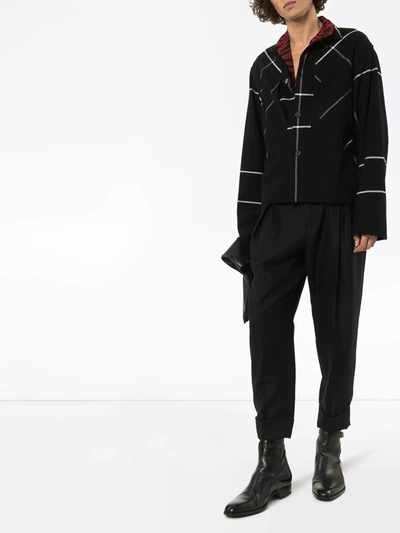 Shop Haider Ackermann Machoi Check Work Shirt In Black