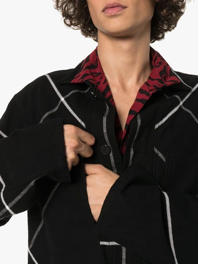 Shop Haider Ackermann Machoi Check Work Shirt In Black