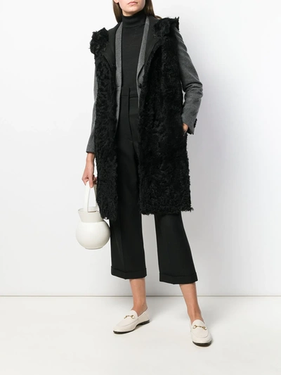 Shop Drome Fur Waistcoat In Black