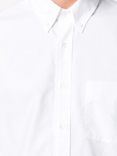 Shop Aspesi Button-down Long-sleeve Shirt In White