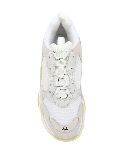 Shop Balenciaga Triple S Sneakers In White