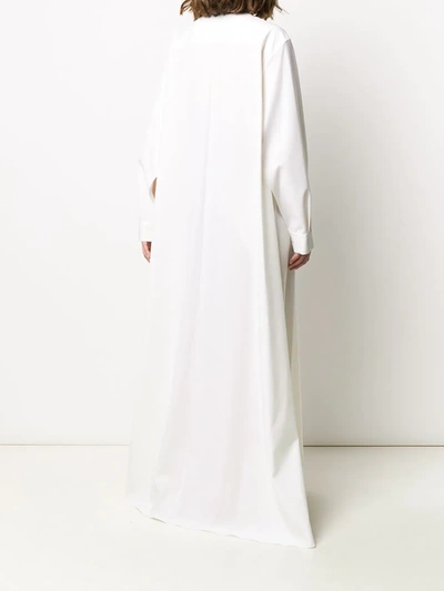 Shop Maison Rabih Kayrouz Chest Pocket Shirt Dress In White