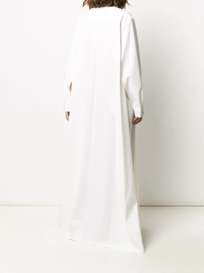 Maison Rabih Kayrouz Chest Pocket Shirt Dress In White