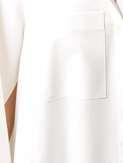 Shop Maison Rabih Kayrouz Chest Pocket Shirt Dress In White