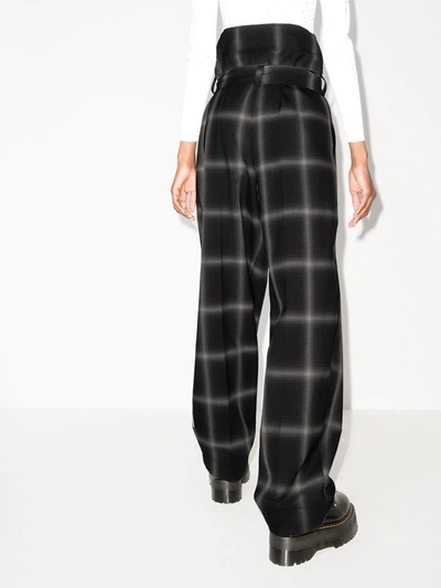 Shop Stella Mccartney Harley High-waist Wool Trousers In 1071 1071 Black/grey