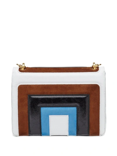 Shop Fendi Kan U Shoulder Bag In White