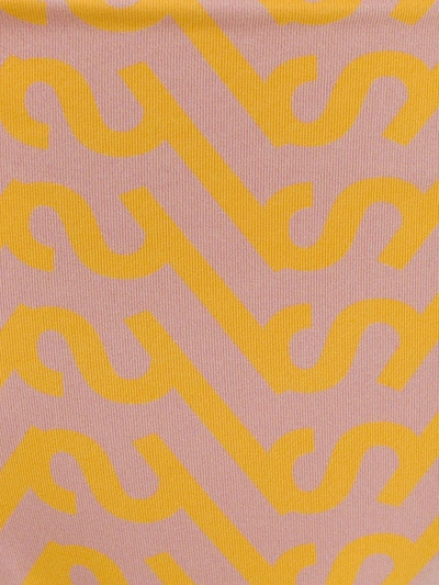 Shop Self-portrait Geometric Pattern Bikini Bottoms In Pink
