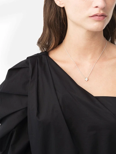 Shop Shaun Leane Cherry Blossom Diamond Pendant Necklace In Silver