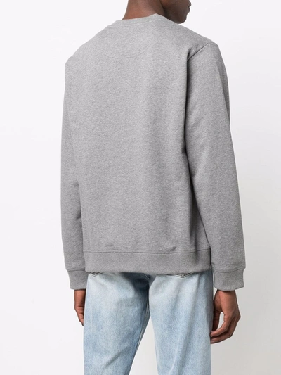 Shop Kenzo Tiger-print Crew Neck Sweatshirt In 灰色