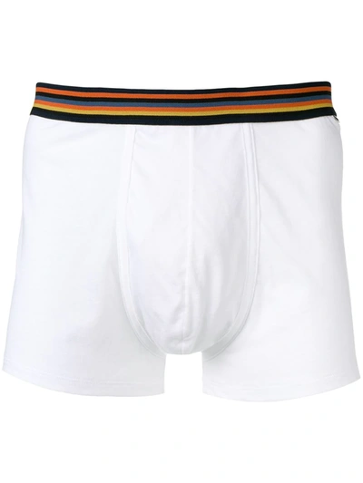 Shop Paul Smith Stripe Detail Boxer Shorts In White