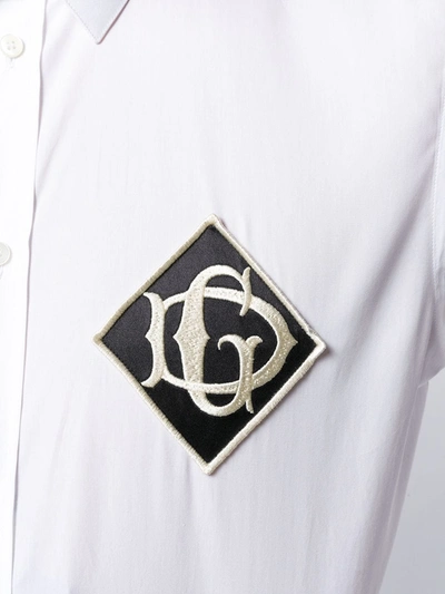 Shop Dolce & Gabbana Embroidered Logo Patch Shirt In White