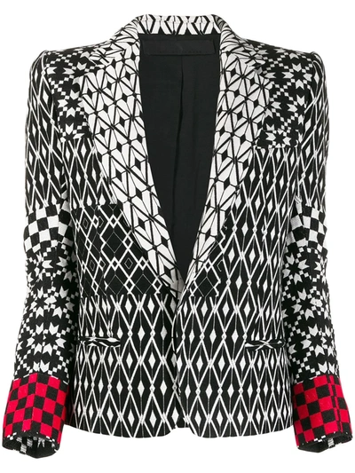 Shop Haider Ackermann Pattern Mix Blazer In Black