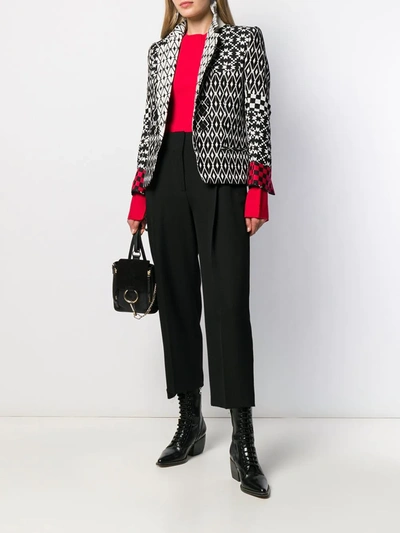 Shop Haider Ackermann Pattern Mix Blazer In Black