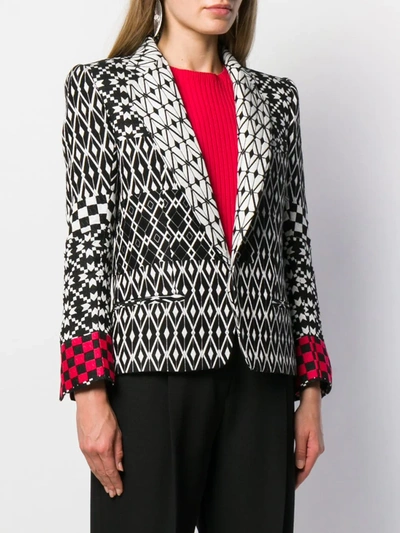 Shop Haider Ackermann Pattern Mix Blazer In Black