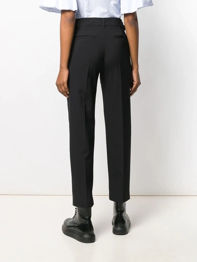 Shop Red Valentino Buckle Detail Trousers In Black