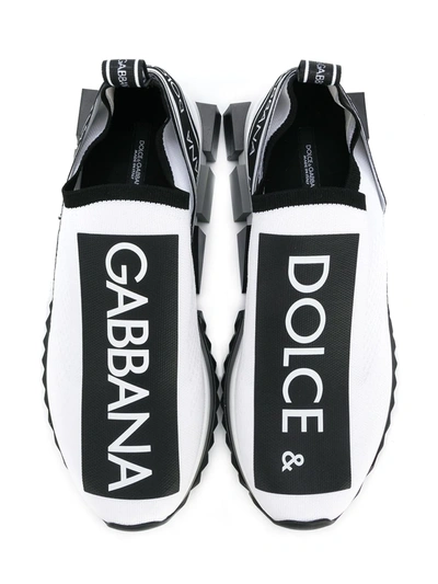 Shop Dolce & Gabbana Sorrento Logo Mesh Sneakers In White