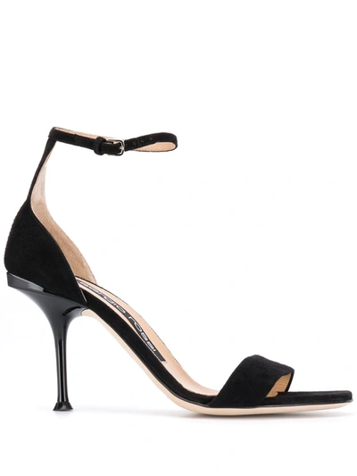 Shop Sergio Rossi Stiletto Sandals In Black