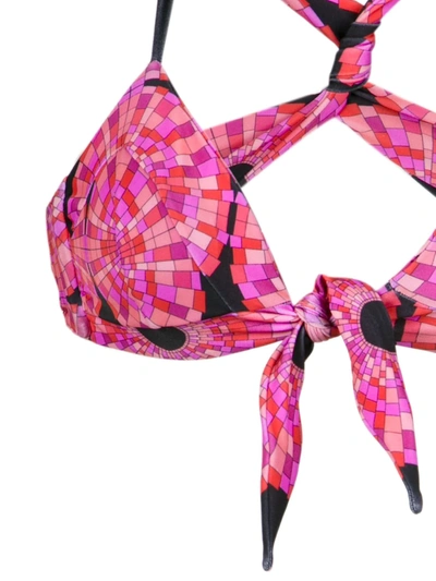 Shop Amir Slama Printed Bikini Set In Pink