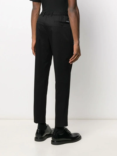 Shop Dolce & Gabbana Straight Leg Tailored Trousers In Black