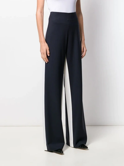 Shop Monse Knit-band High-waisted Trousers In Blue