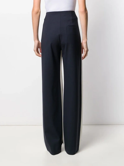 Shop Monse Knit-band High-waisted Trousers In Blue