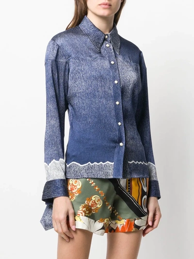 Shop Chloé Cowboy Shirt In Blue