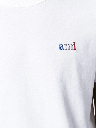 Shop Ami Alexandre Mattiussi T-shirt With Ami Embroidery In White