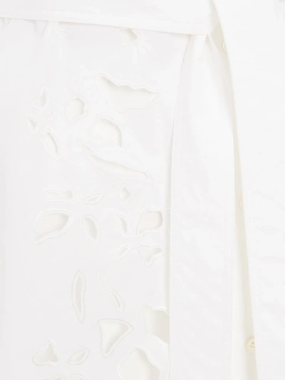 Shop Jw Anderson Bell-sleeve Cut-out Shirt In White