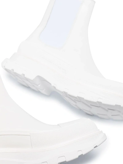 Shop Alexander Mcqueen Flatform Sole Ankle Boots In White