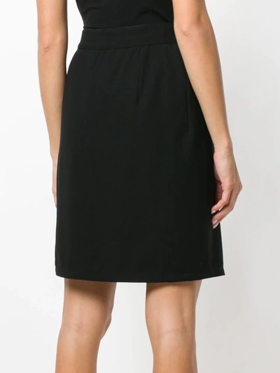 Pre-owned Versace Straight Style Skirt In Black