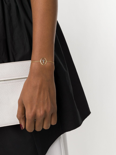 Annoushka 18kt Yellow Gold Diamond Initial Y Bracelet In 18ct Yellow Gold